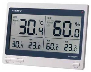 大型デジタル温湿度計 PC-5400TRH