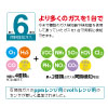 最大6種類のガスを同時検知