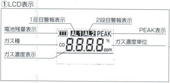一酸化炭素ガス警報計XC-2200