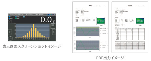 スクリーンショットイメージ、PDF出力イメージ