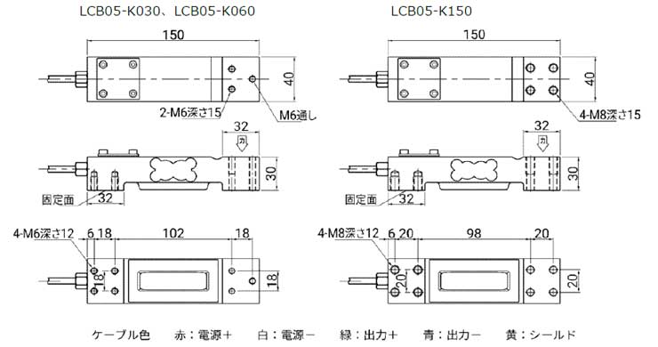 LCB05シリーズ外形寸法図