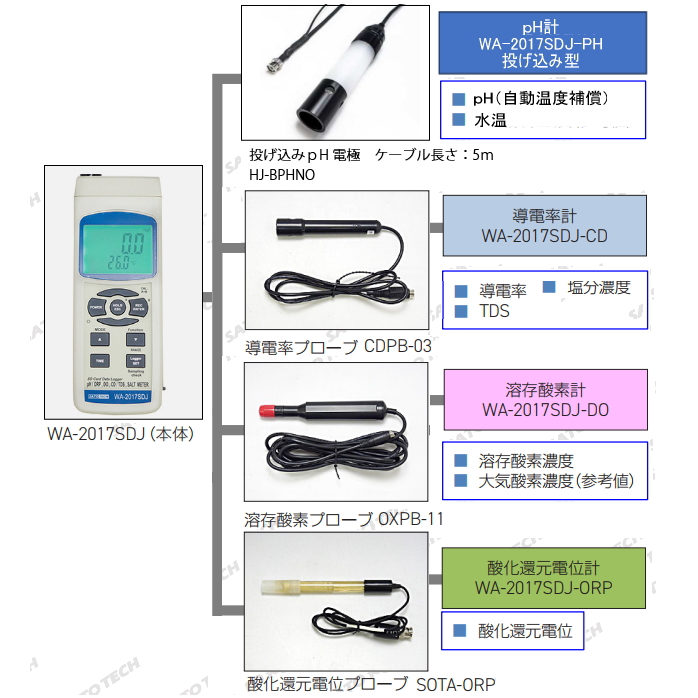 ギフ_包装 工具の楽市堀場 フィールド型ポータブル水質計 ＰＨ 溶存酸素電極セット D-220PD-S