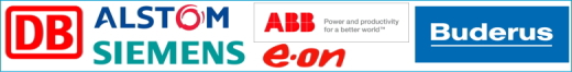 SNPシリーズは、ドイツで最大の鉄道会社DBデーベー、フランスの高速鉄道会社ALSTOMアルストム
ドイツが世界に誇るSIEMENSシーメンス、ABB、Buderus社。大手エネルギー会社e.onに採用されています
