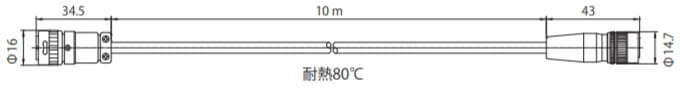 中・高温用アネモマスター風速計Model 6162高温用接続ケーブル