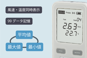ワイヤレス風速計・温度計AF101、風速計・温湿度計AF111の格安販売
