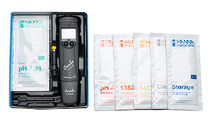 ハンナ pH/EC/TDS/℃テスター HI 98129N Combo1(コンボ1) / HI 98130N Combo2(コンボ2)標準付属品