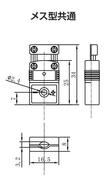 ケーブルクランプ付ミニコネクタ STPW-CC シリーズ寸法図